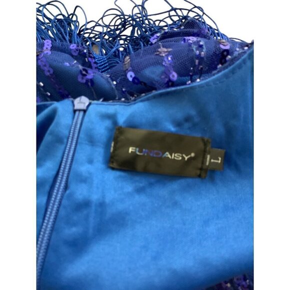 Fundaisy sequined long cocktail dress large - Picture 13 of 15